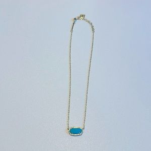 Kendra Scott Eliza pendant Turquoise gold necklace